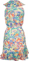 Thumbnail for your product : Saloni Cece Floral Print Ruffle Trim Dress