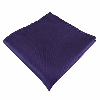 Guuniee Mens 100% Silk Pocket Square Solid Hankerchief (Purple)