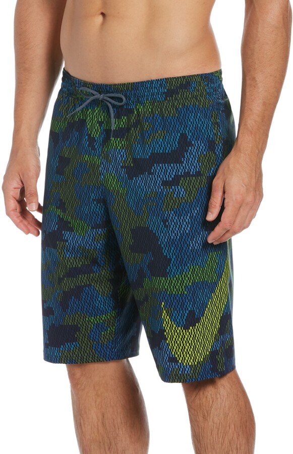 rtyil Green Skull camo Camouflage Mans Swimming Trunks Slim Fit Swim Shorts for Men Assorted Beach Shorts 