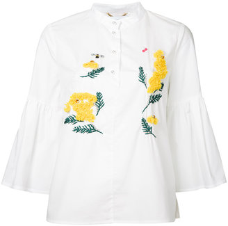 Muveil flared sleeve embroidered shirt
