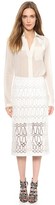 Thumbnail for your product : Donna Karan Stretch Eyelet Skirt
