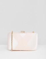 Thumbnail for your product : Dune Ribbon Detail Box Clutch Bag in Nude