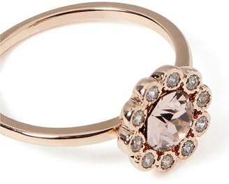 Accessorize Rose Gold Flower Ring - Pink