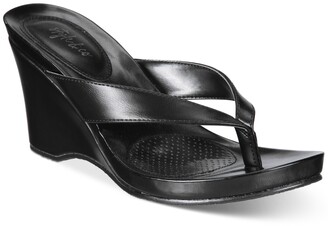 Style&Co. Style & Co Chicklet Wedge Thong Sandals, Created for Macy's Women's Shoes
