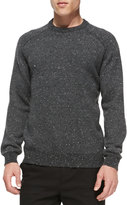 Thumbnail for your product : Alexander Wang Donegal Cashmere-Blend Crewneck Sweater, Charcoal