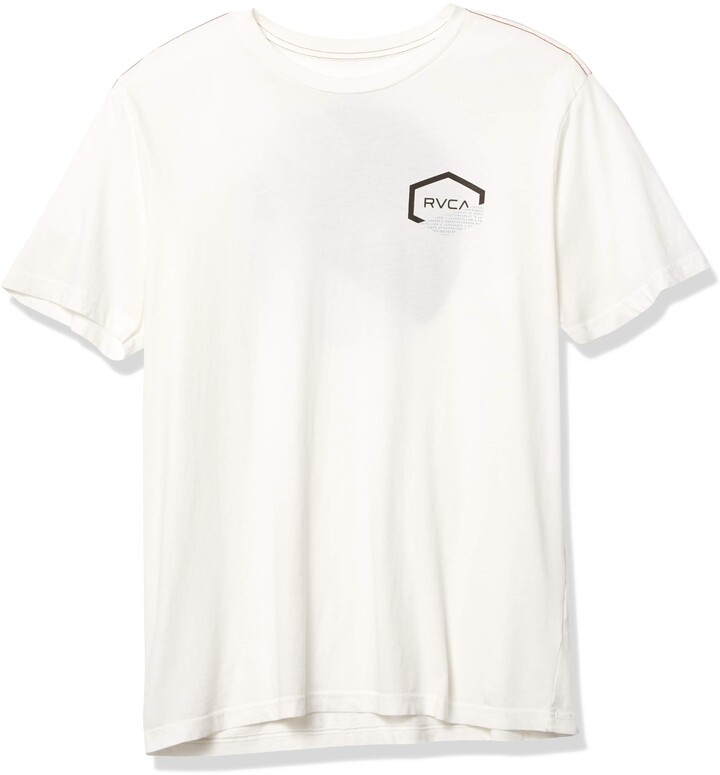 S14 RVCA Men's White Krak Daggers Regular Fit L/S T-Shirt