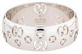 Thumbnail for your product : Gucci 18K Wide Diamond Icon Band