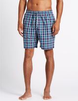 Thumbnail for your product : Marks and Spencer Pure Cotton Checked Pyjama Shorts Set