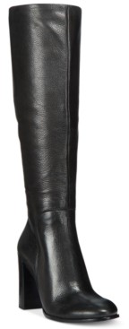 tall black boots no heel