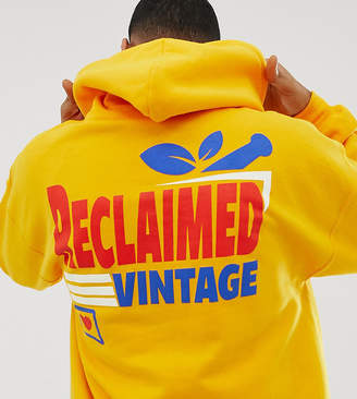 Reclaimed Vintage inspired oversized hoodie with supermarket logo print