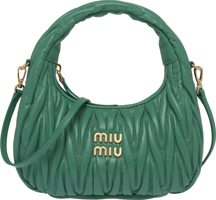 Miu Miu Miu Wander Matelassé Nappa Leather Mini Hobo Bag ShopStyle
