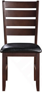 Latitude Run Urbana Synthetic Leather & Cherry Finish Side Chair (Set Of 2)