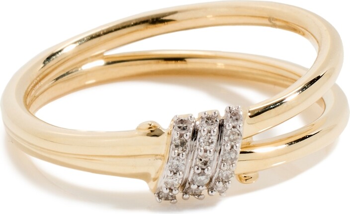 STONE AND STRAND Twinkling Twine Pave Duo Ring