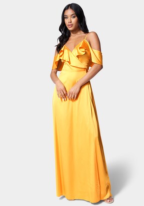 Yellow Cold Shoulder Women's Dresses | ShopStyle