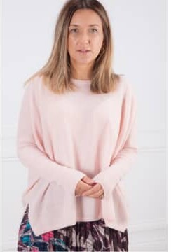 Absolut Cashmere - Blush Astrid Scoop Neck Oversize Cashmere Sweater