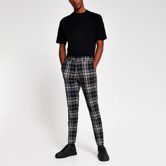 mens super skinny cropped trousers