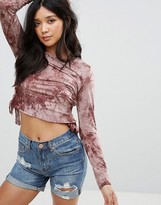 Thumbnail for your product : Glamorous Long Sleeve Tie Dye Top