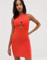Thumbnail for your product : Missguided cut out lace up bodycon dress