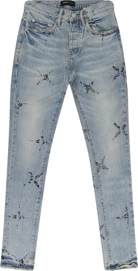 Purple Brand Star Monogram Skinny Jeans