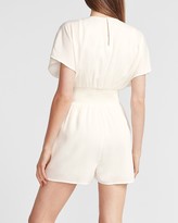 Thumbnail for your product : Express Smocked Waist V-Neck Romper