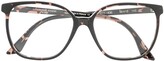 Thumbnail for your product : Emmanuelle Khanh Square Frame Tortoiseshell Glasses