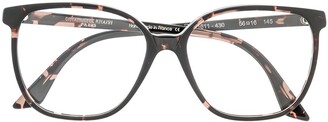 Emmanuelle Khanh Square Frame Tortoiseshell Glasses