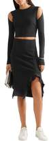 Thumbnail for your product : Opening Ceremony Ruffle-Trimmed Stretch-Knit Skirt