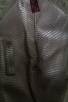 Thumbnail for your product : Lauren Merkin Beige Canvas Sheer Clasp Closure One Pocket Clutch Handbag