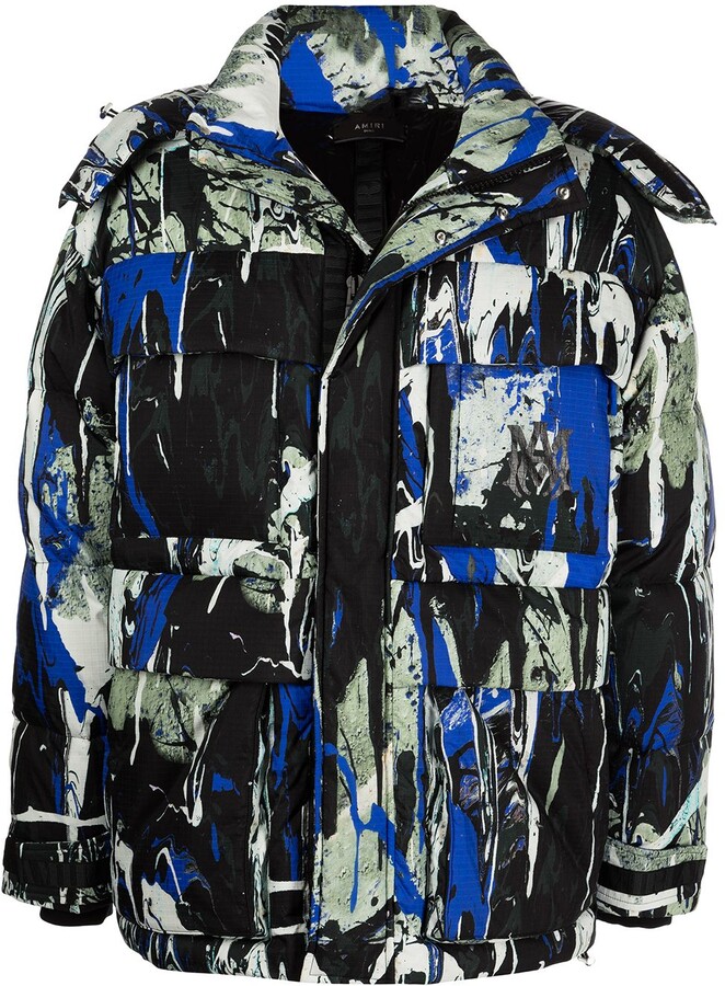 Amiri PaintSplatter Puffer Jacket ShopStyle