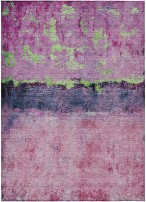 Orren Ellis 5' X 8' Mint Green Abstract Washable Indoor Outdoor Area Rug