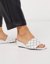 Thumbnail for your product : ASOS DESIGN Thriller quilted demi wedge in white