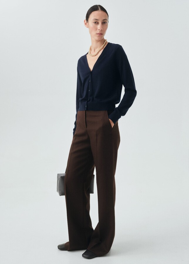 100% Merino Wool Cardigan Navy