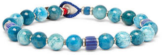 Mikia Apatite Beaded Bracelet - Men - Blue