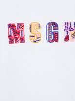 Thumbnail for your product : MSGM Kids - bead embroidered logo T-shirt - kids - Cotton - 14 yrs