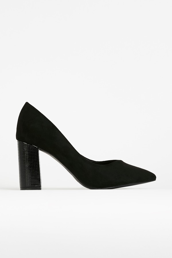 Extra Wide Fit Black Court Shoes | Shop 