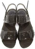 Thumbnail for your product : Off-White Black Jelly Zip-Tie Sandals