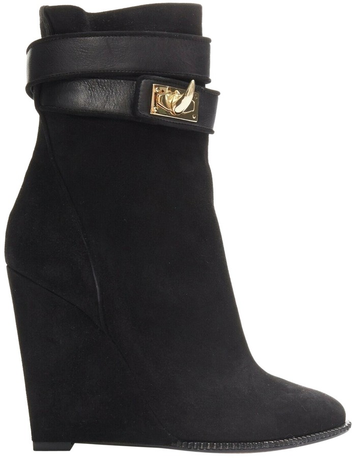 givenchy shark boots suede