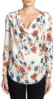 Thumbnail for your product : Haute Hippie Floral Silk Cutout-Back Blouse
