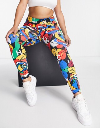 adidas x Rich Mnisi Plus all over floral print leggings in multi - ShopStyle