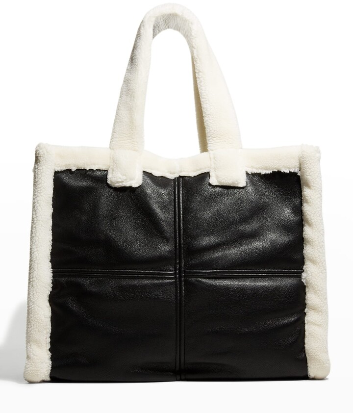faux shearling purse