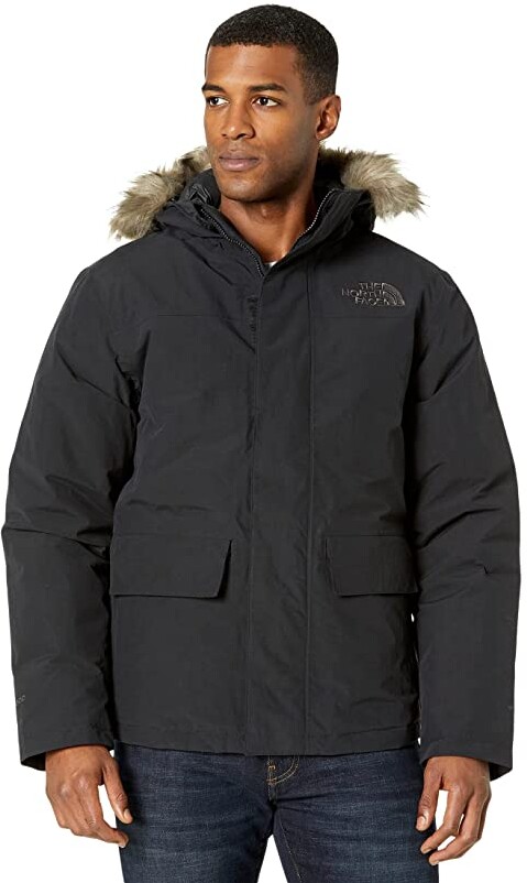 mens north face coat with fur hood