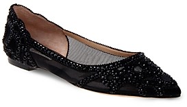 gigi crystal pointy toe flat