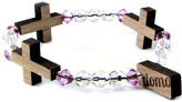 Thumbnail for your product : Swarovski Domo Beads Triple Cross Bracelet | Lavender Walnut