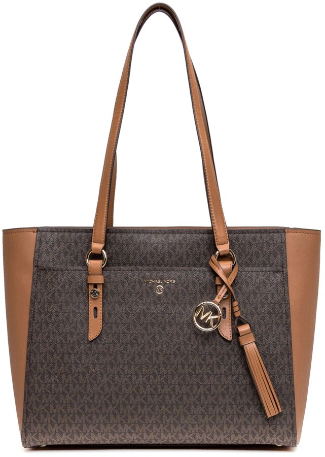 bedford travel large logo stripe dome tote bag