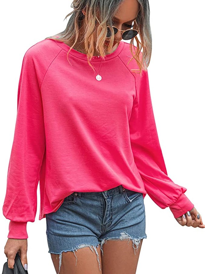 BTFBM Womens Tie Dye Print Sweatshirt Lightweight Soft Cozy Slouchy Loose Casual Crew Neck Tops Shirt Blouse Summer Fall
