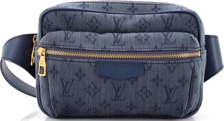 Louis Vuitton 1990-2000s Pre-owned Flat Shopper Denim Tote Bag - Blue