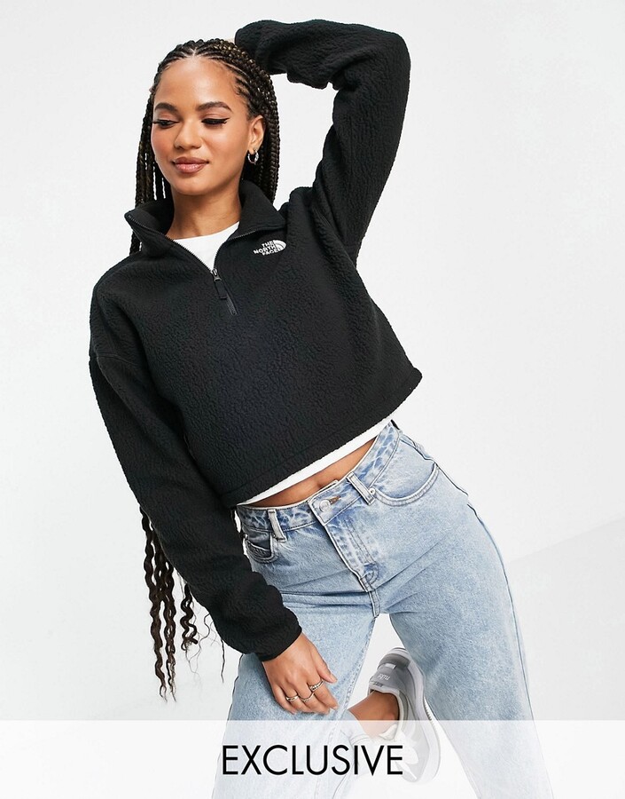 the north face cropped fleece