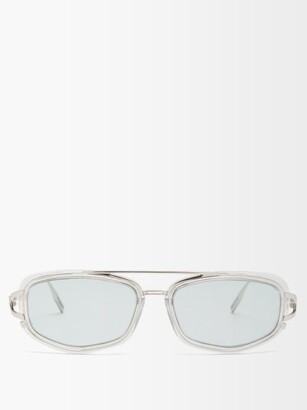 Christian Dior Neo Square Metal Sunglasses - Silver - ShopStyle