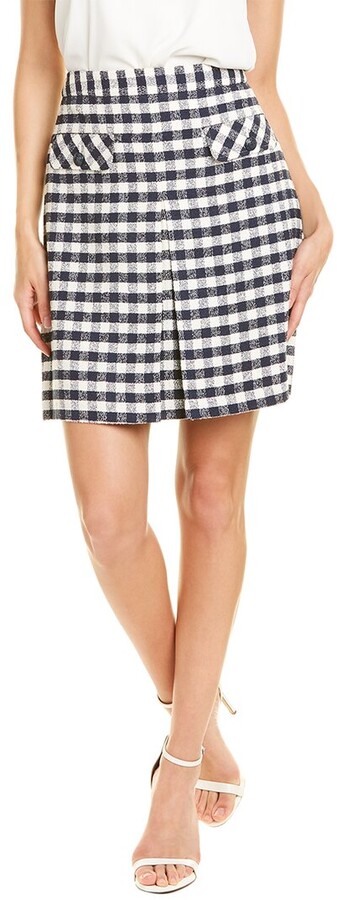 gingham hem skirt