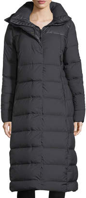 The North Face Cryos Long Zip-Front Quilted Puffer Parka Coat